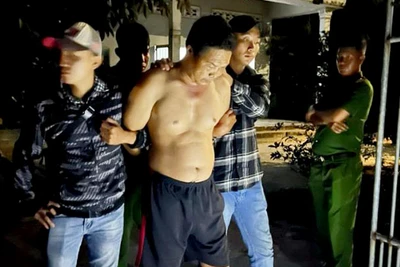 Đối tượng Vũ Văn Xuyên bị công an bắt ngay trong đêm. (Ảnh: Công an cung cấp)