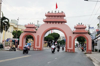 Cổng Tam Quan tại thành phố Rạch Giá, tỉnh Kiên Giang.