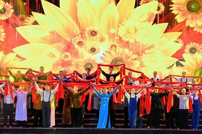 Một tiết mục trong chương trình. (Ảnh QUỐC THANH)