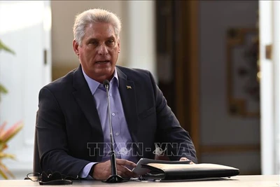 Chủ tịch Cuba Miguel Díaz-Canel. (Ảnh: AFP/TTXVN)
