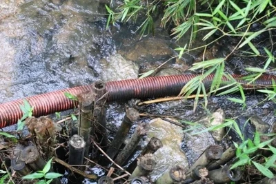 Xả thải bừa bãi khiến nguồn nước bị ô nhiễm.