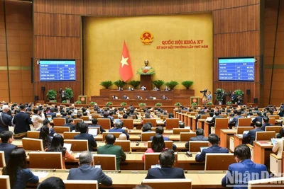 Phiên bế mạc Kỳ họp bất thường lần thứ 5, ngày 18/1/2024. (Ảnh: DUY LINH)