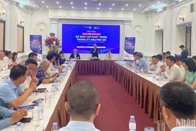 Hội thảo “Hoàn thiện pháp luật để báo chí phát triển trong kỷ nguyên số”. 