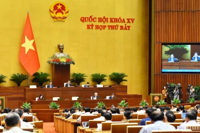 Quang cảnh phiên họp sáng 28/5. (Ảnh: Thủy Nguyên)