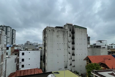 [Ảnh] Hình ảnh sau vụ cháy chung cư mini tại phố Khương Hạ, quận Thanh Xuân