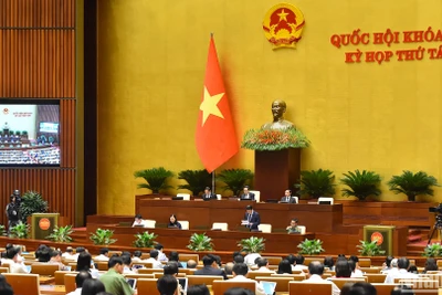 Quang cảnh phiên họp chiều 22/10. (Ảnh: THỦY NGUYÊN)