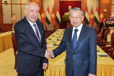 Tổng Bí thư Tô Lâm tiếp Tổng thống Hungary Sulyok Tamas.