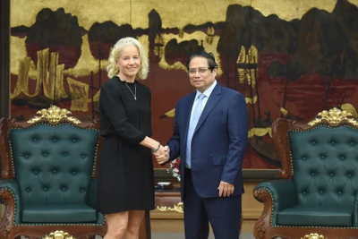 Thủ tướng Phạm Minh Chính đón bà Susanna Campbell, Chủ tịch Tập đoàn Syre (Thụy Điển).