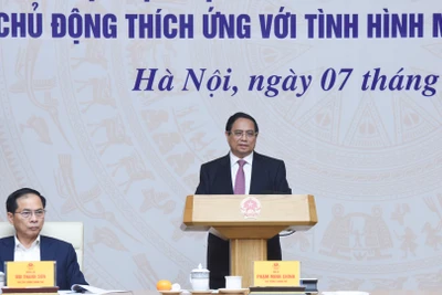 Thủ tướng Phạm Minh Chính phát biểu chỉ đạo Hội nghị về thương mại quốc tế.