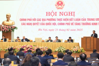 Hội nghị Chính phủ với các địa phương về tăng trưởng kinh tế. 