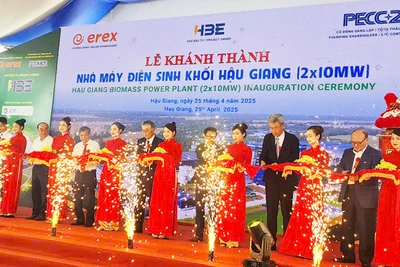 Nghi thức cắt băng khánh thành.