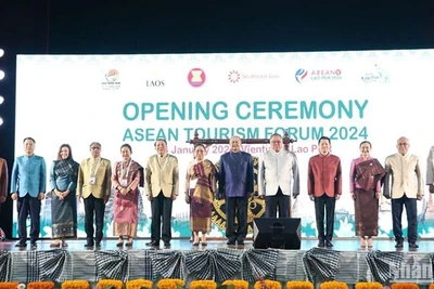 Các đại biểu tại lễ khai mạc Diễn đàn Du lịch ASEAN 2024. (Ảnh: HẢI TIẾN)
