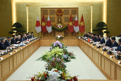 Quang cảnh hội đàm. (Ảnh: Trần Hải)