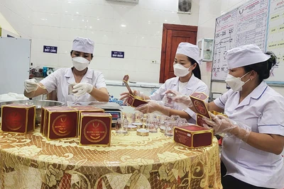 Cơ sở chế biến nhung hươu Hiền Ngọc tại xã Sơn Giang, huyện Hương Sơn (Hà Tĩnh).