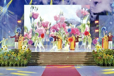 Biểu diễn văn nghệ tại Lễ hội hoa xuân năm 2025 với chủ đề: Sa Ðéc - Nơi bốn mùa khoe sắc. 