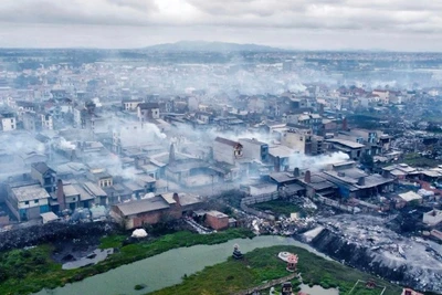 Làng nghề cô đúc nhôm (xã Văn Môn, huyện Yên Phong, tỉnh Bắc Ninh) từng chìm trong khói bụi, hiện nay việc xả thải ô nhiễm đã được khắc phục, môi trường trong lành hơn. (Ảnh ĐINH HUY)