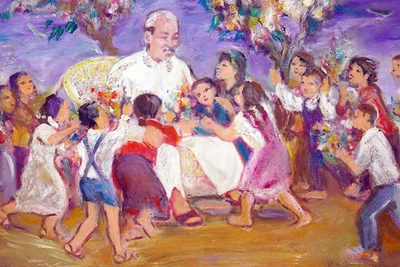 Chủ tịch Hồ Chí Minh nói chuyện với đại biểu trí thức dự Hội nghị Chính trị đặc biệt tháng 3/1964. (Ảnh tư liệu) 