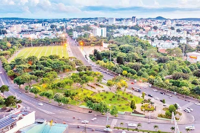 Một góc thành phố Pleiku. (Ảnh PHẠM QUÝ)