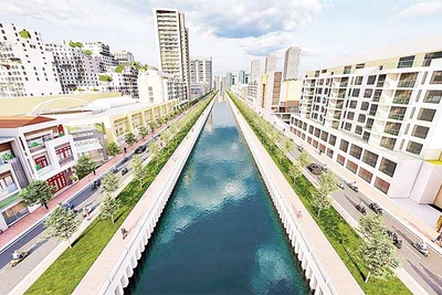 Phối cảnh Dự án Nạo vét, cải tạo môi trường, xây dựng hạ tầng rạch Xuyên Tâm.