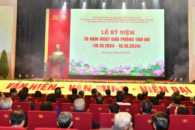 Tổ chức trọng thể Lễ kỷ niệm cấp quốc gia 70 năm Ngày Giải phóng Thủ đô.
