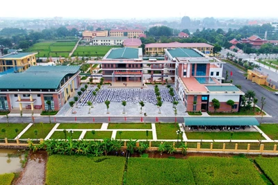 Trường Trung học cơ sở Vĩnh Tường được đầu tư xây mới với tổng kinh phí 160 tỷ đồng.