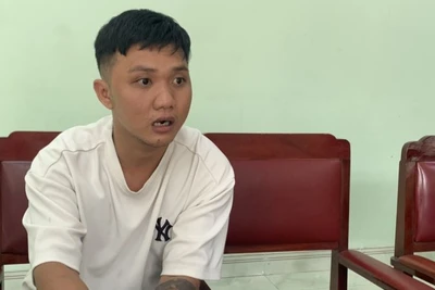 Đối tượng Lê Hùng Minh bị bắt giữ.