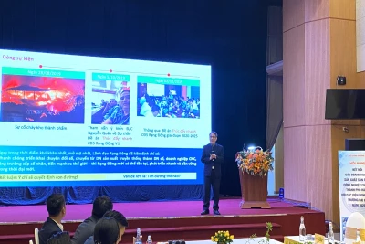 Đại diện các viện nghiên cứu, trường đại học tham luận tại hội nghị.