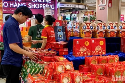 Bánh Trung thu năm nay đã bắt đầu được bày bán trên thị trường.