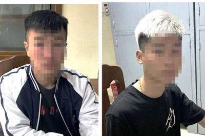 Các đối tượng bị tạm giữ.