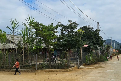 Khu tái định cư tập trung ở bản Chim, xã Nhi Sơn, huyện Mường Lát, tỉnh Thanh Hóa.