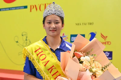 Hoa khôi Trần Diệu Linh. (Ảnh ĐĂNG ANH)