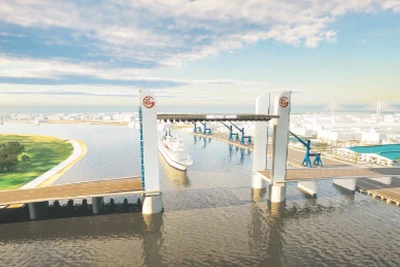 Nâng tĩnh không cầu Thủ Thiêm 4, đưa tàu bè đi sâu vào bờ sông và bến cảng