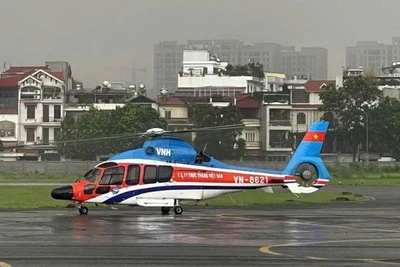 Trực thăng Binh đoàn 18 sẵn sàng làm nhiệm vụ.