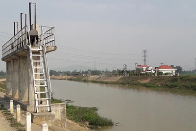 Các hạng mục công trình thủy lợi vùng 3 ở huyện Nông Cống đã đưa vào vận hành, khai thác. (Ảnh minh họa)