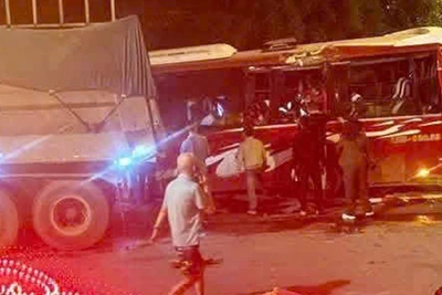 Hiện trường vụ tai nạn.