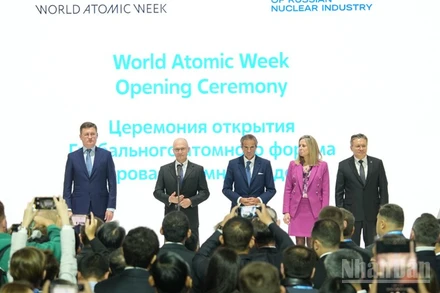 Lễ khai mạc Diễn đàn “Tuần Nguyên tử thế giới” tại Liên bang Nga. (Ảnh: XUÂN HƯNG)