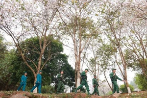 Cán bộ, chiến sĩ Đồn Biên phòng A Pa Chải tuần tra biên giới. (Ảnh: BÁO NHÂN DÂN)