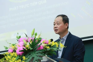 Giáo sư, Tiến sĩ Trần Hồng Thái, Chủ tịch Viện Hàn lâm Khoa học và Công nghệ Việt Nam, phát biểu tại sự kiện. (Ảnh: HIẾU LIÊN)