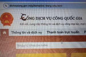 Cơ quan chức năng khuyến cáo người dân chỉ đăng nhập tại địa chỉ chính thức của Cổng Dịch vụ công Quốc gia.