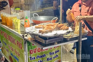 Thức ăn đường phố tiềm ẩn nguy cơ mất an toàn thực phẩm. (Ảnh minh họa: ĐỖ THOA)