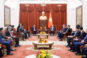 Tổng Bí thư, Chủ tịch nước Tô Lâm tiếp Đại sứ, Đại biện các nước ASEAN tại Hà Nội. (Ảnh: TTXVN)
