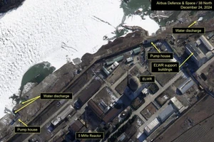 Hình ảnh chụp lò phản ứng tại cơ sở hạt nhân Yongbyon của Triều Tiên ngày 24/12/2024. (Ảnh: 38 North)