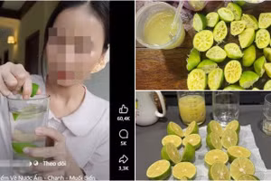 Nhiều người chia sẻ cách uống nước chanh muối trên mạng xã hội để chữa bệnh.