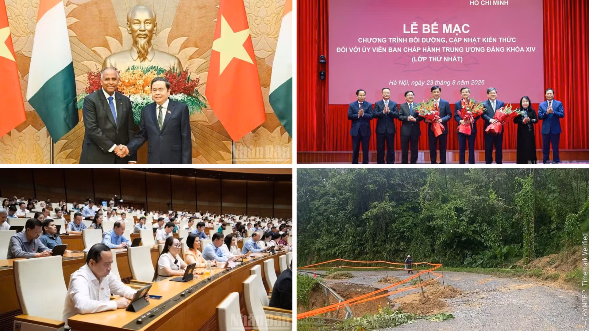 Tin nổi bật ngày 23/8: Chủ tịch Quốc hội Trần Thanh Mẫn hội đàm với Chủ tịch Quốc hội Bờ Biển Ngà Patrick Achi; Bế mạc Chương trình bồi dưỡng, cập nhật kiến thức đối với Ủy viên Trung ương Đảng khóa XIV