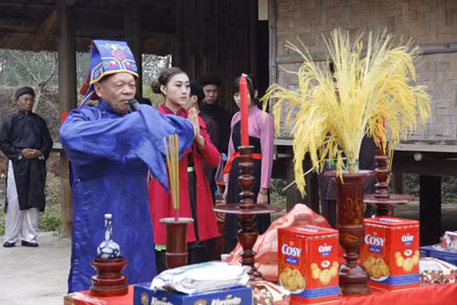 Lễ Cầu mùa của người Sán Chay. (Ảnh: Làng Văn hóa-Du lịch các dân tộc Việt Nam)