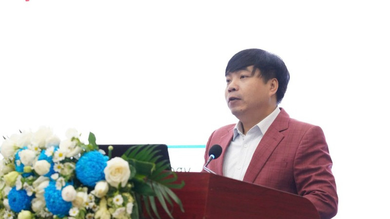 Dr Le Vu Toan, ekspert ds. startupów z Centrum Rozwoju Startupów, Agencji Startupów i Przedsiębiorstw Technologicznych, przemawiał na Forum. (Zdjęcie: TL) a-toan-6085.jpg