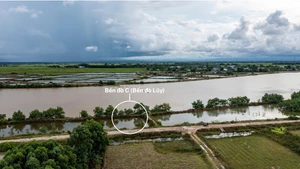 Nơi được các nhân chứng xác định là vị trí của bến đò C tại xã Vĩnh Giang (cũ), nay là xã Cửa Tùng, tỉnh Quảng Trị. (Ảnh: THÀNH ĐẠT)
