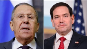 Ngoại trưởng Nga Sergey Lavrov (trái) và Ngoại trưởng Mỹ Marco Rubio. (Ảnh: TTXVN)