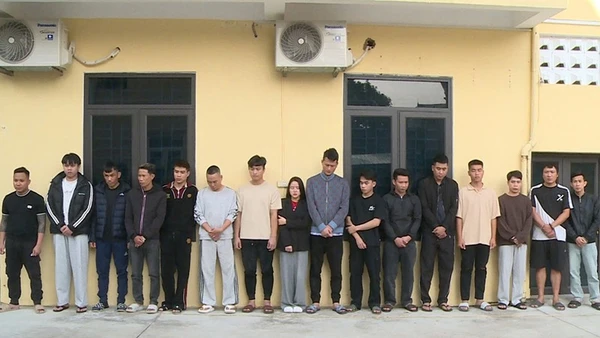 Các đối tượng trong đường dây lừa đảo, chiếm đoạt tài sản.