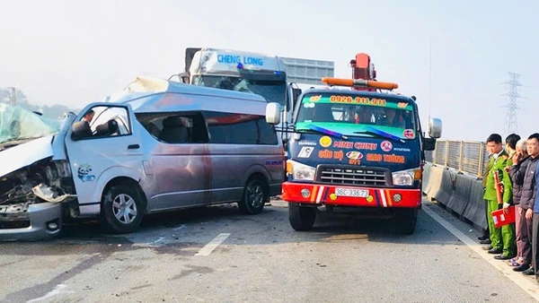 Hiện trường vụ tai nạn giao thông.